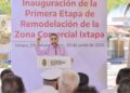 Inaugura Evelyn Salgado primera etapa de remodelación de la Zona Comercial de Ixtapa