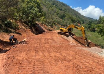 ATIENDE CICAEG AFECTACIÓN POR LLUVIAS EN CARRETERA A SAN JERÓNIMO PALANTLA; REGISTRA 95% DE AVANCE