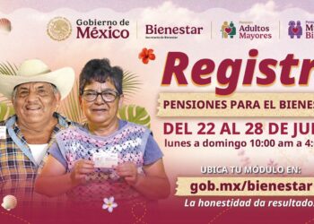 Del 22 al 28 de junio se realiza el registro a las Pensiones para Adultos Mayores y Mujeres Bienestar: Leticia Ramírez
