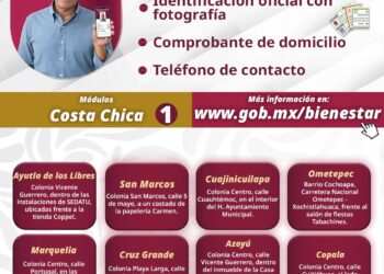 Anuncia Delegación de Bienestar módulos de registro para la Credencial Universal de Salud en las Costas de Guerrero