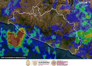 La SGIRPCGRO emite alertamiento preventivo ante pronóstico de lluvias muy fuertes para los próximos tres días