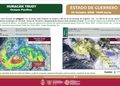 Alertan por lluvias intensas y oleaje elevado en las costas de Guerrero por el huracán Trudy