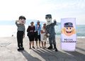 Convivencia civica con Guardia Nacional y Escuela Primaria en Izamiento de Bandera en Acapulco