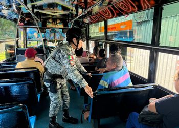 Guardia Nacional mantiene seguridad y proximidad en transporte público de Acapulco
